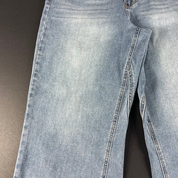 Judy Blue Jeans Women's 34x23* Wide Leg Crop High Rise Blue Stretch Denim Tag 32 - Picture 4 of 16